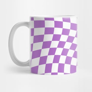 Twisted Checkered Square Pattern - Purple Mug